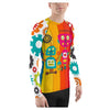 Robot Family Brightly Colored Printed Women's Rash Guard
