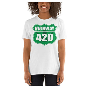 Green Highway Colored Printed T-Shirt