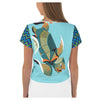 Galapagos AOP Stretch Fabric Women's Crop Top Shirt