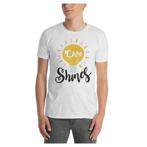 Love Shines Bright Colored Printed T-Shirt