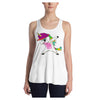 Flyboy Dab Unicorn Women's Racerback Tank with Printed Design