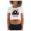 33 RPM Colorful Printed Women's Crop Top Shirt
