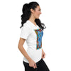 Blue Bayou Colorful Print V-Neck Unisex T-Shirt