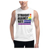 Straight Against Hate Men's Muscle Shirt with Printed Design
