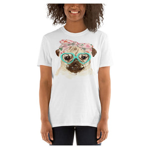 Little Miss Puggy Colored Printed T-Shirt