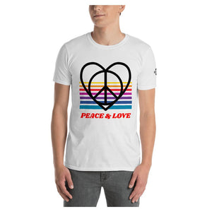 Peace & Love Colored Printed T-Shirt