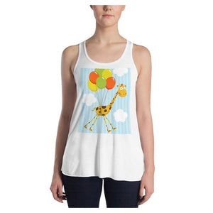 Fly with Me Women's Racerback Tank with Printed Design