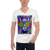 Razzmatazz Colorful Print V-Neck Unisex T-Shirt
