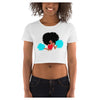 Shake Your Poms Colorful Printed Women's Crop T-Shirt