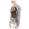 Jingle Pug Brightly Colored Printed Rashguard