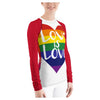 Love is Love Brightly Colored Printed Women's Rash Guard