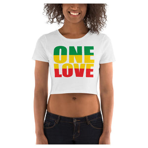 One Love Cotton Side Seamed Women's Crop T-Shirt