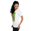 Rave Kitty Colorful Print V-Neck Unisex T-Shirt