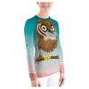 Stormy Owl Brightly Colored Printed Women's Rash Guard