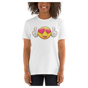 Double Yaaas Emoji Colored Printed T-Shirt