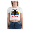 AV8R Colorful Printed Women's Crop T-Shirt