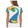 Swan Lake AOP Stretch Fabric Women's Crop Top Shirt