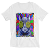 Razzmatazz Colorful Print V-Neck Unisex T-Shirt