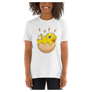 Chick Cuteness Emoji Colored Printed T-Shirt