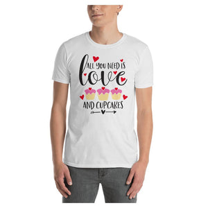 Love & Cupcakes Cotton Unisex T-Shirt
