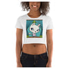 Diva Cat Cotton Side Seamed Women's Crop T-Shirt