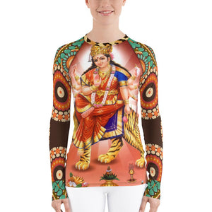 Divine Durga Brightly Colored Printed Women's Rash Guard
