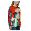 Here Kitty Kitty All-Over Printed Unisex Sweatshirt