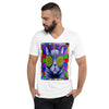 Razzmatazz Colorful Print V-Neck Unisex T-Shirt