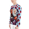 Court Jester Brightly Colored Printed Women's Rash Guard