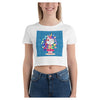 Tippietoes Unicorn Colorful Printed Women's Crop T-Shirt