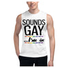 Sounds Gay Men's Muscle Shirt with Printed Design