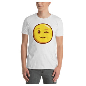 Wink-Wink Emoji Colored Printed T-Shirt