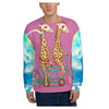 Commuter Giraffes All-Over Printed Unisex Sweatshirt