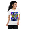 Razzmatazz Colorful Print V-Neck Unisex T-Shirt