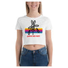 Love Me Not Colorful Printed Women's Crop T-Shirt