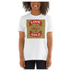 Love is Gold Colored Printed T-Shirt