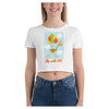 Fly with Me Cotton Side Seamed Women's Crop T-Shirt