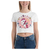 Gypsy Flyer Unicorn Colorful Printed Women's Crop T-Shirt