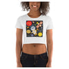 Space Panda Cotton Side Seamed Women's Crop T-Shirt