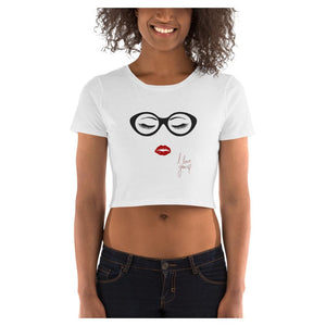 Sophisticated Lady Colorful Printed Women's Crop T-Shirt