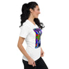 Razzmatazz Colorful Print V-Neck Unisex T-Shirt