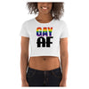 Gay AF Cotton Side Seamed Women's Crop T-Shirt
