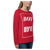 Red Boy Bye All-Over Printed Unisex Sweatshirt