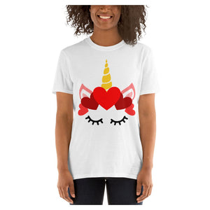 Heart of a Unicorn Colored Printed T-Shirt
