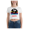 Trippy-Dippy Colorful Printed Women's Crop T-Shirt
