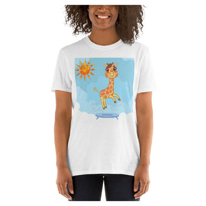 Springboard Giraffe Colored Printed T-Shirt