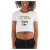 Be Mine Checkbox Colorful Printed Women's Crop T-Shirt