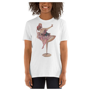 Champagne Girl Colored Printed T-Shirt