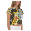 The Cubist AOP Printed Women's Crop Top Shirt