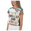 Wild and Free AOP Stretch Fabric Women's Crop Top Shirt